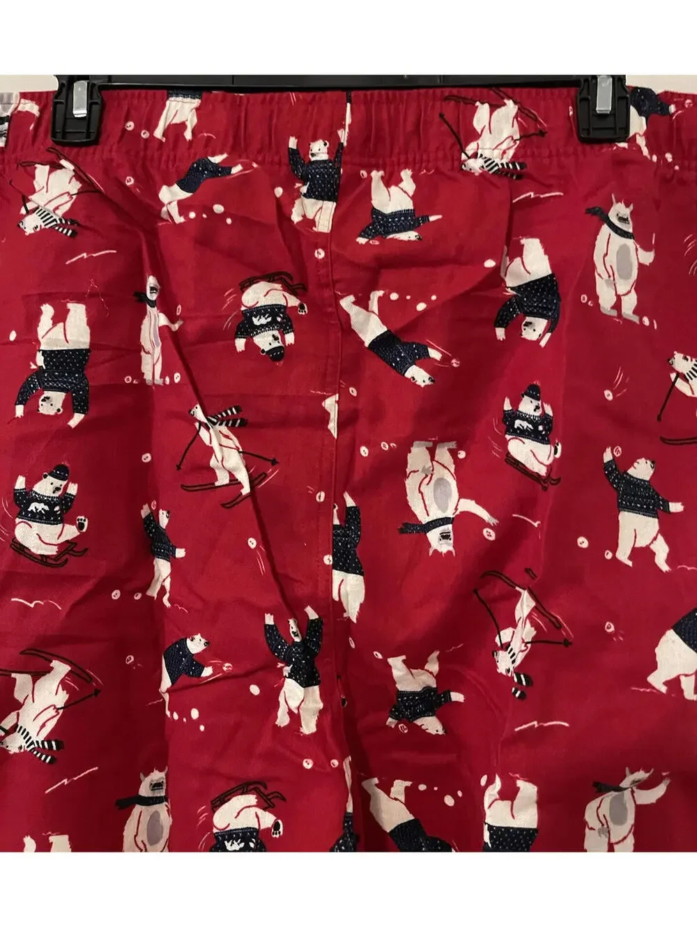 Old Navy Mens 4xl Red Polar Bear Pull-On Cotton Lounge Pajama Pants NEW! A4200
